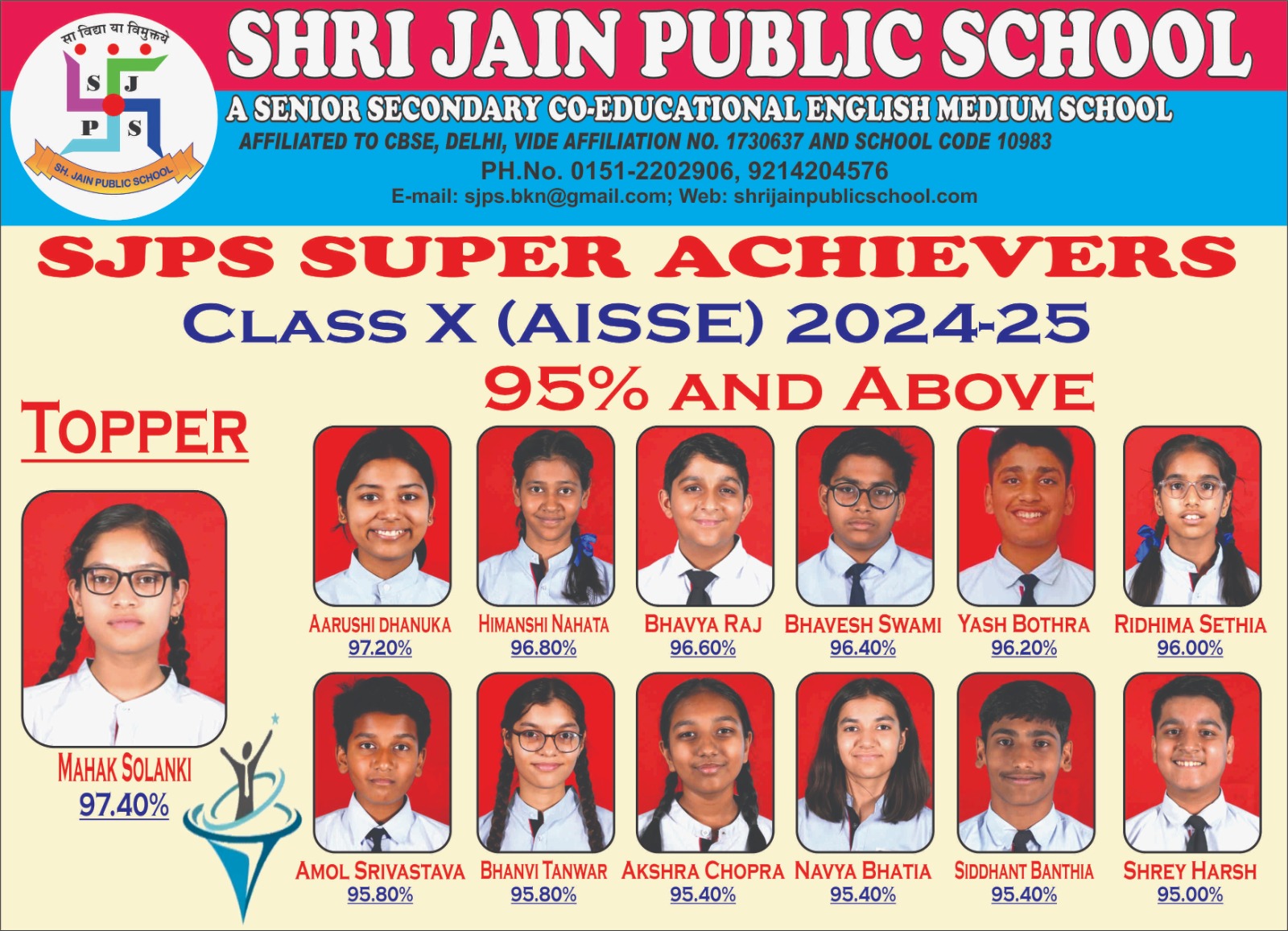 SJPS SUPER ACHIVERS - 2024-25