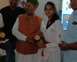  Winner Trophy during District Taekwondo